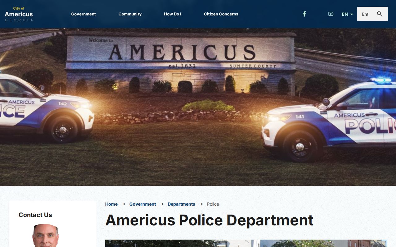 Americus Police Department official page for Sumter County arrest and incident records